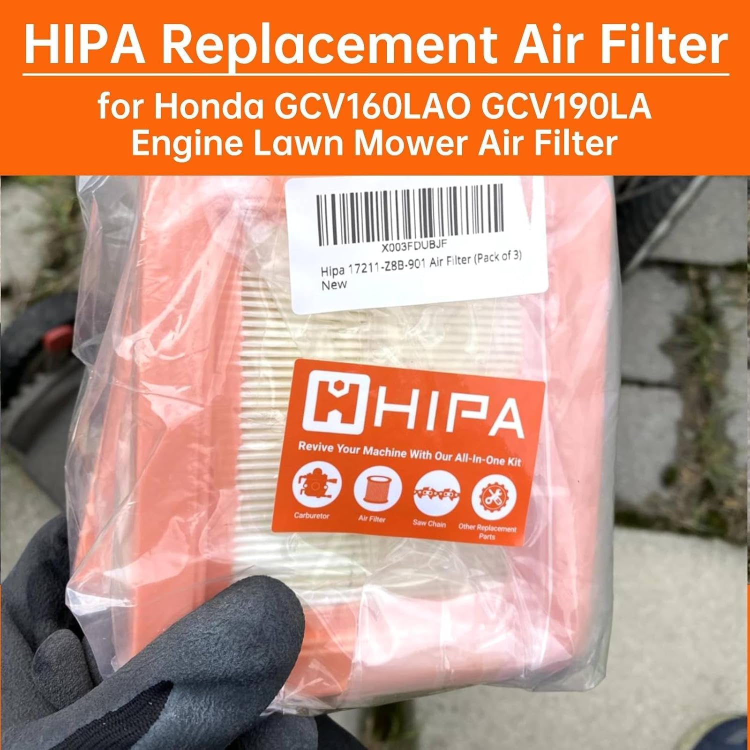 Amazon.com : HIPA 4 Pack 17211-Z8B-901 Air Filter, Compatible with